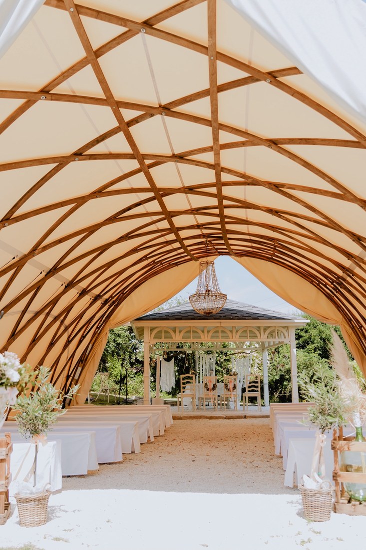 Mediterraner Innenhof der Hochzeitslocation die Träumerei in Weichselbaum, Burgenland